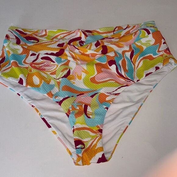 NWT Birdsong GROOVY ruffle halter tankini swim bathing suit M/36DD - Picture 13 of 16